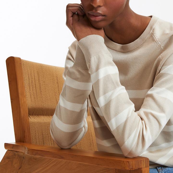 Produktbild La Redoute Collections Gestreifter Basic-Pullover (XL)