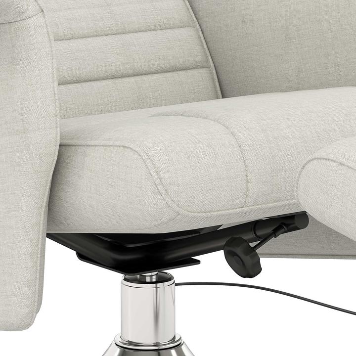 Actual product image Homcom Massagesessel mit Fusshocker Polyester, Stahl Cremeweiss