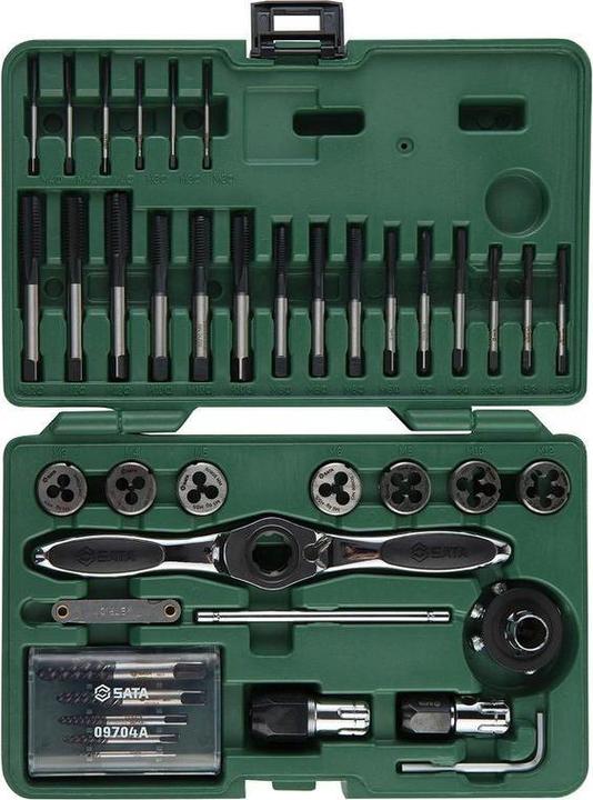 SATA 40 pcs. HSS ratchet tapping tool set