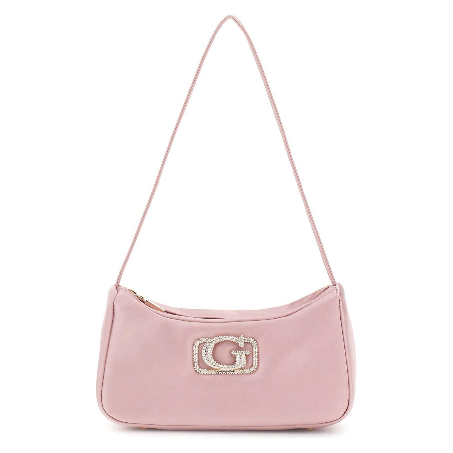 Guess, Damen, Handtasche, Prue Mini Top Zip Shoulder Bag, Rosa