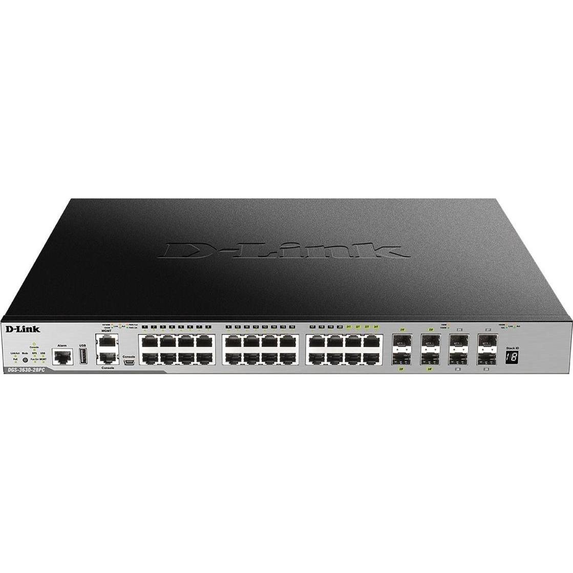 D-Link 28-Port Layer 3 Gigabit PoE Stack Switch für Unternehmen, Switch di rete