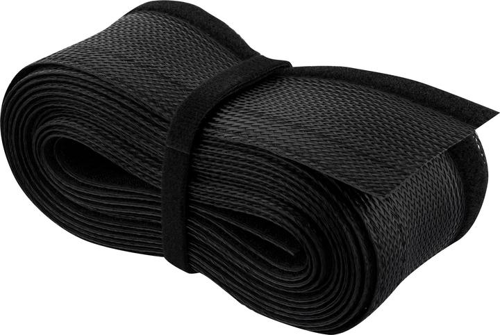 Actual product image Deltaco LDR19 cable organizer Desk/Wall Cable sleeve Black 1 pc(s) (Cable conduit, 300 cm)