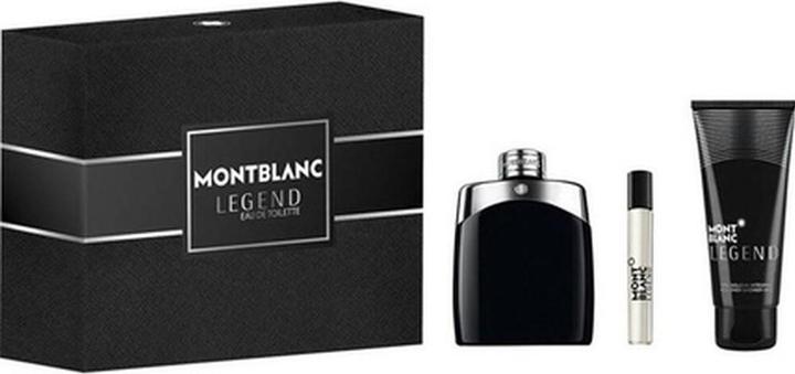 Actual product image Montblanc Legend Homme Box Legend Eau de Toilette Spray100ml Travel Spray 7.5 ml Shower Gel 100ml (Perfume set)