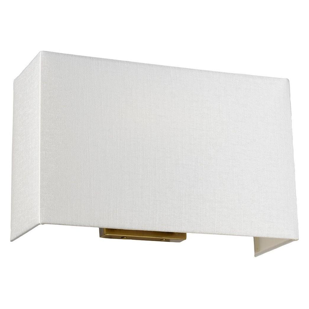 Elstead Lighting, Wandlamp + Plafondlamp, Riley Wandlamp E27 2-voudig Messing Verouderd Ivoor (E27)