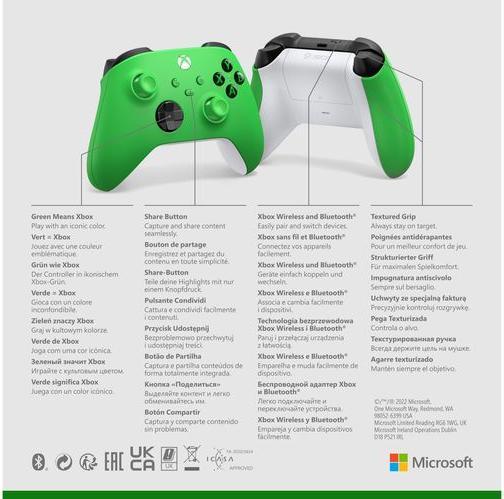 Image du produit Microsoft Manette sans fil Xbox - Velocity Green (PC, Xbox One S, Xbox One X, Xbox Series S, Xbox Series X)
