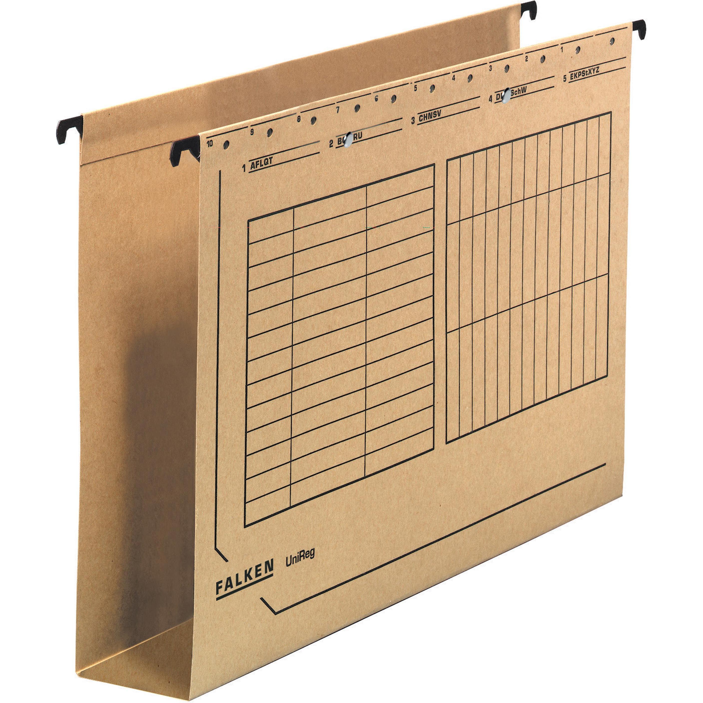 Falken, Mappe, Hängesammler Verwendung für Papierformat: DIN A4 Länge des Gefässbodens: 60 mm (A4, 25 x)