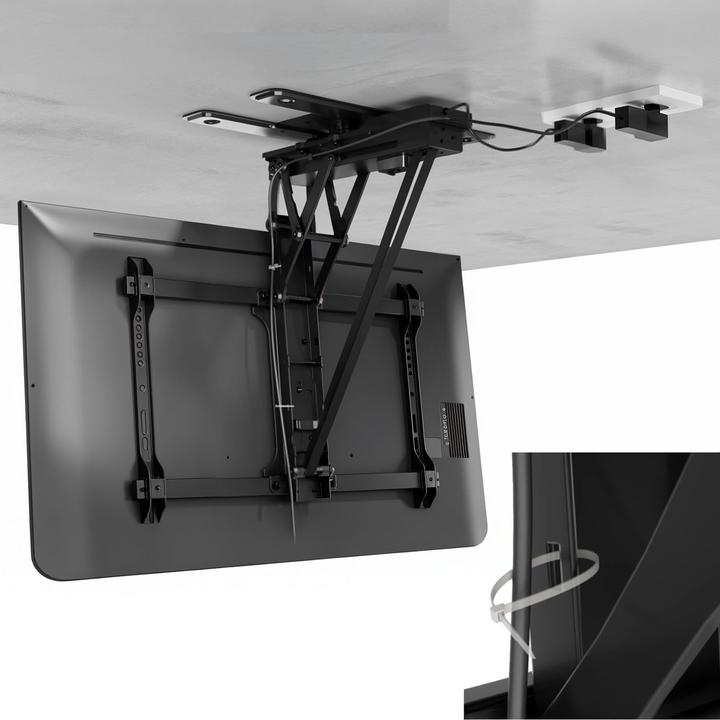 Actual product image Maclean electric ceiling TV mount TUYA support max VESA 600x400 90st swivel remote (Ceiling, 35 kg, 32" - 75")