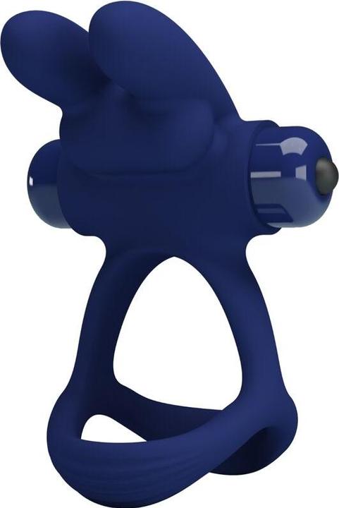 Pretty Love Francisco Double Anneau Vibrant Lapin Bleu