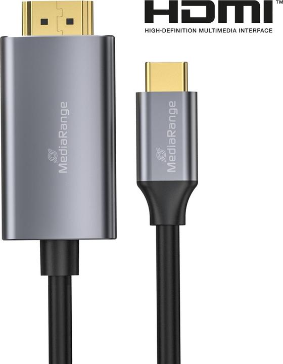 Actual product image MediaRange HDMI – USB C (1.80 m, HDMI)