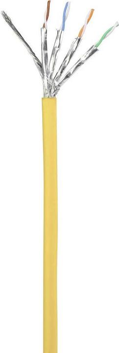 Actual product image Renkforce RF-5246626 RJ45 network cable, patch cable CAT 6a S/FTP 0.15 m Yellow with (S/FTP, CAT6a, 0.15 m)