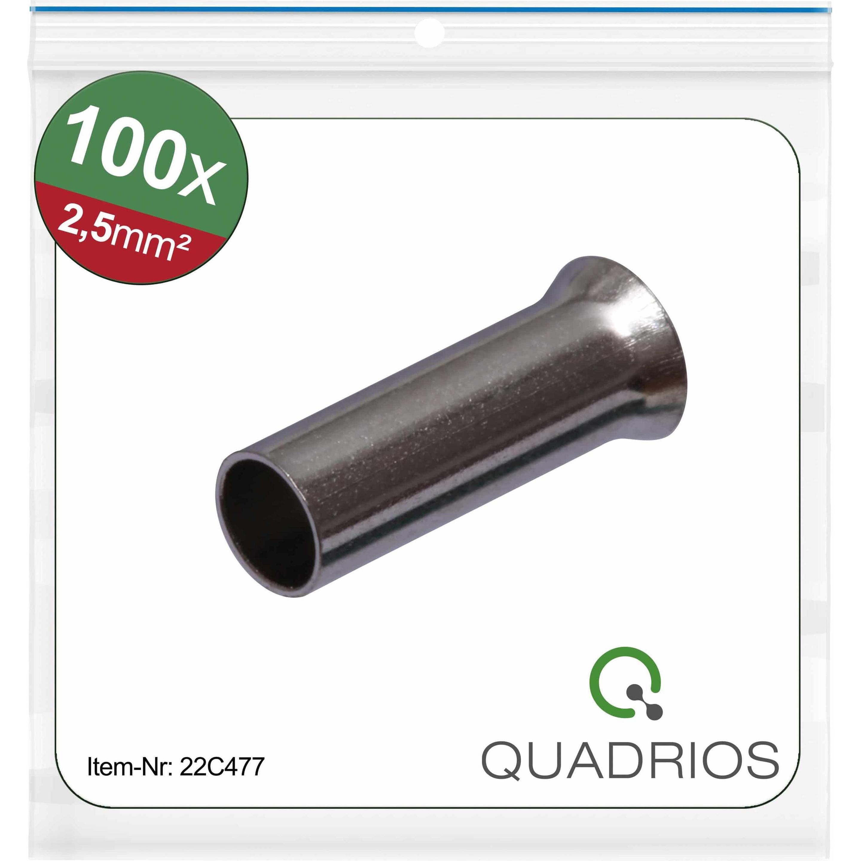 Quadrios, Kabelverbindung, 22C477 Aderendhülse 2.5 mm² Unisoliert 100 St.