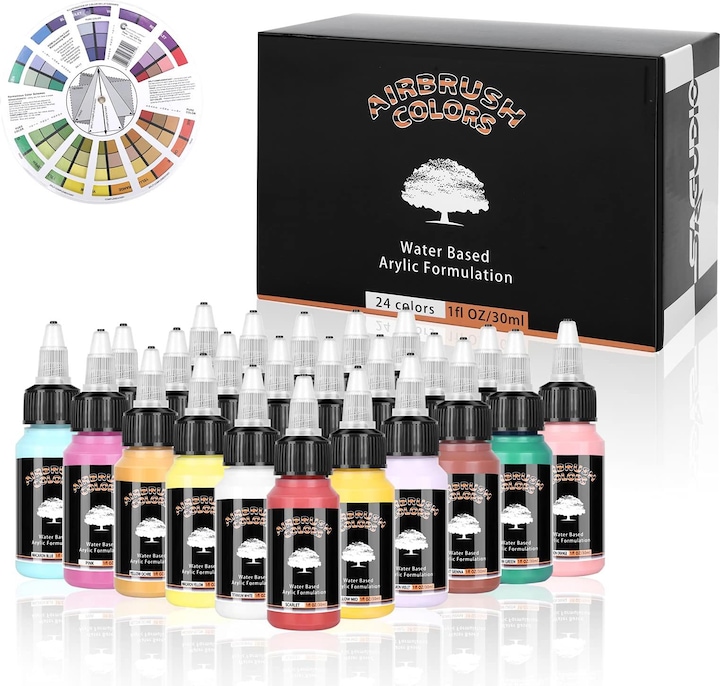 Immagine prodotto Sagudio Colori per aerografo (Multicolore, 720 ml)