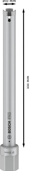 Image du produit Bosch Professional Zubehör PRO Core Cutter dry, 32 x 330 mm, 1 1/4 pouce UNC (32 millimètres)