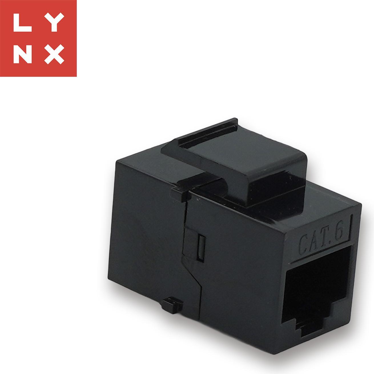 Lynx Cs LYNX keystone spojka UTP Cat6, 8P8C, černá, Accessori di rete