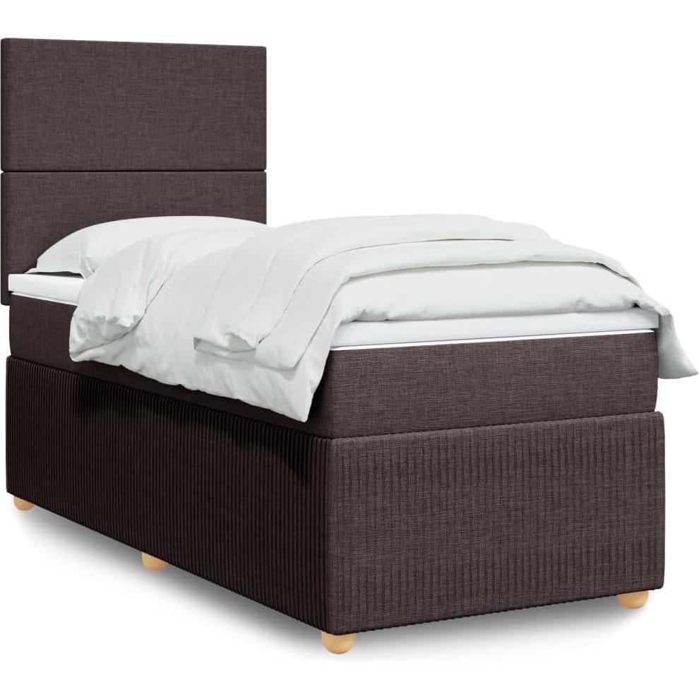 VidaXL, Bett, Bo x springbett mit Matratze 90 x 190 cm Stoff (90 x 190 cm)