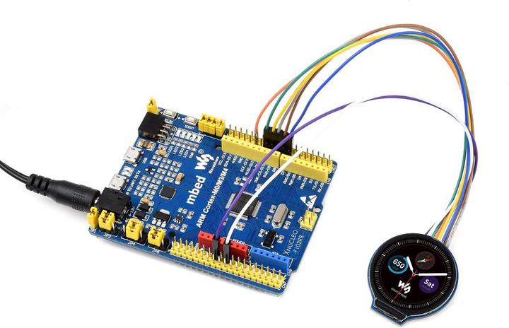 WaveShare 1.28 240x240 Rundes LCD Display Modul, 65K RGB, SPI Interface