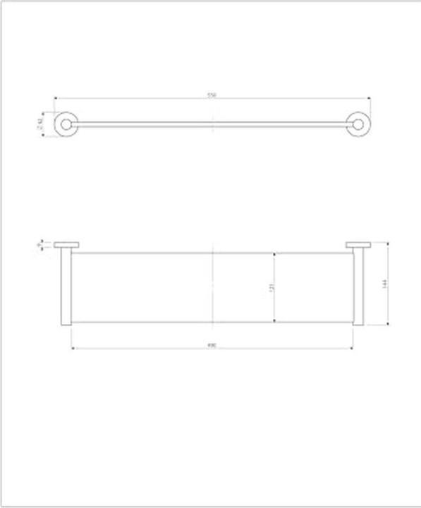 Immagine prodotto Omnires Ripiano in vetro temperato, finitura ottone spazzolato