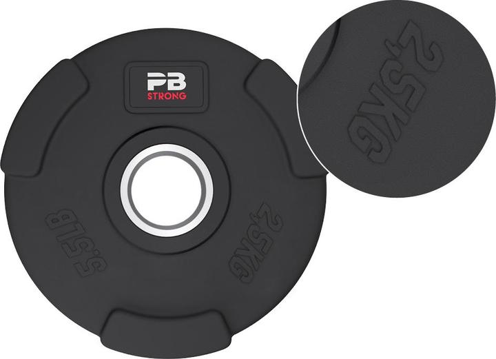 Immagine prodotto Perform Better Piastra di peso a 3 maniglie gommata nera (pz) (1 x 2,5 kg)
