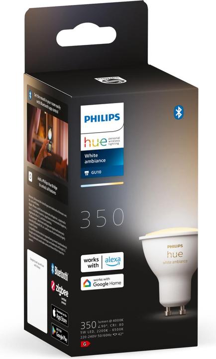 Actual product image Philips Hue White Ambiance BT (GU10, 5 W, 350 lm, 1 x, G)