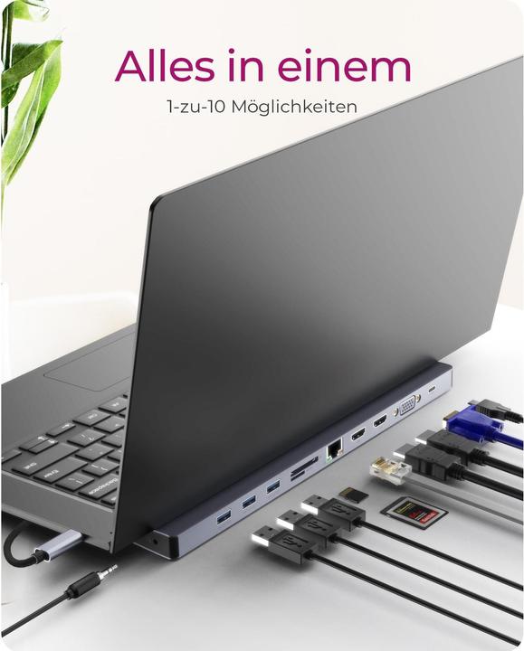 Actual product image Icy Box IB-DK2106a-CPD (USB-C, 7 Ports)