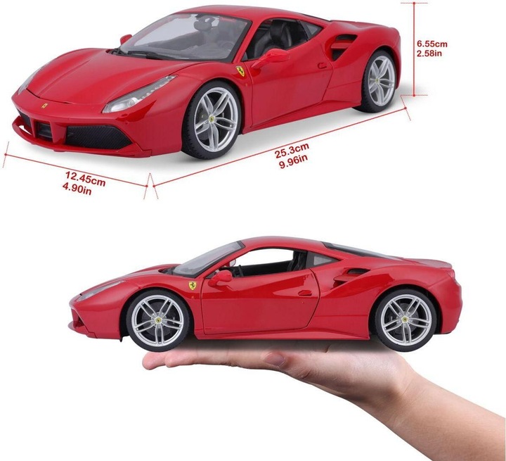 Actual product image Bburago Ferrari 488 GT