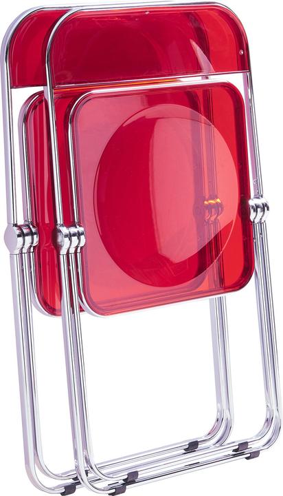 Actual product image En.Casa Klappstuhl Pornainen 2er Set Rot, transparent