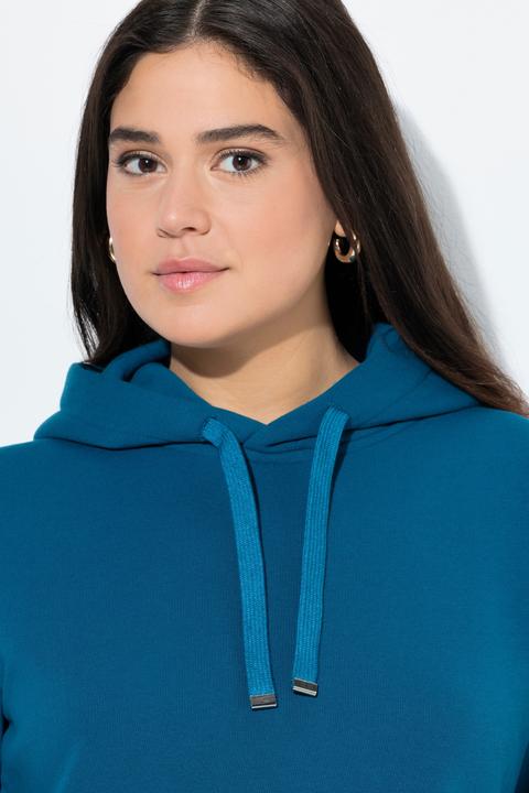 Produktbild Ulla Popken Hoodie, Rippbündchen, Kapuze, Langarm (54)