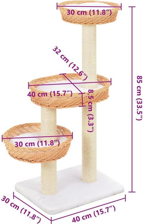 Image du produit vidaXL Kratzbaum (85 cm, Nature)