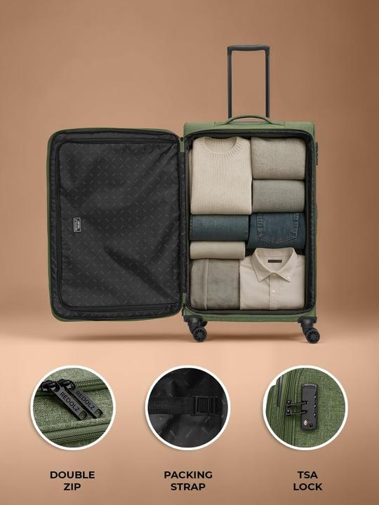 Image du produit Redolz Essentials 12 LARGE Trolley 4 roues 79 cm avec soufflet d'extension (98 l)