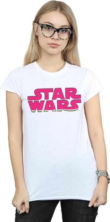 Actual product image Star Wars Womens/Ladies Watermelon Logo Cotton T-Shirt (L)