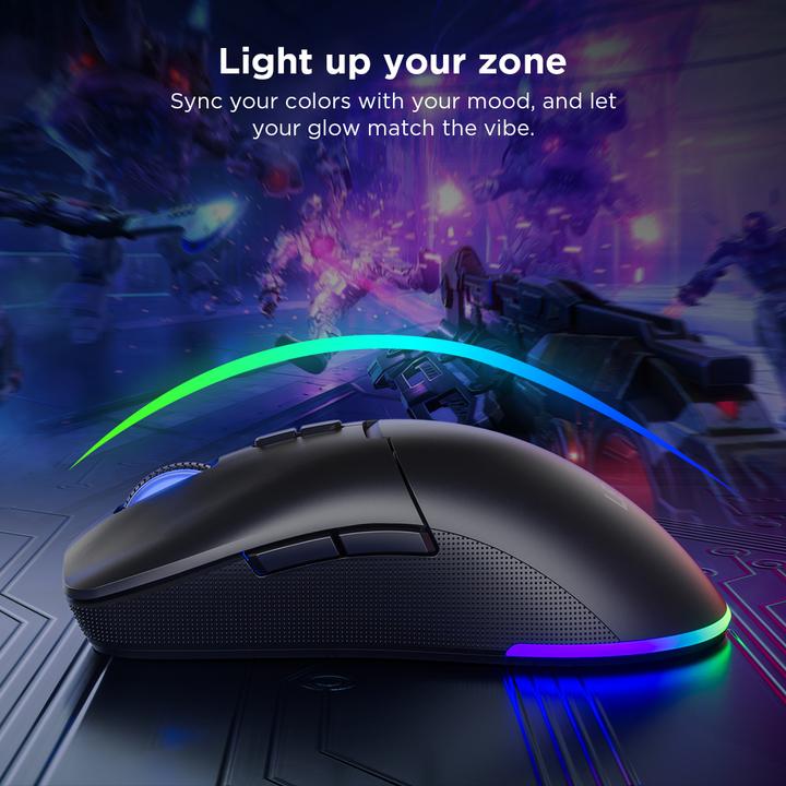 Actual product image Lenovo Legion M220 Wireless RGB Gaming Mouse - Surge Green (P) (Cable, Wireless)