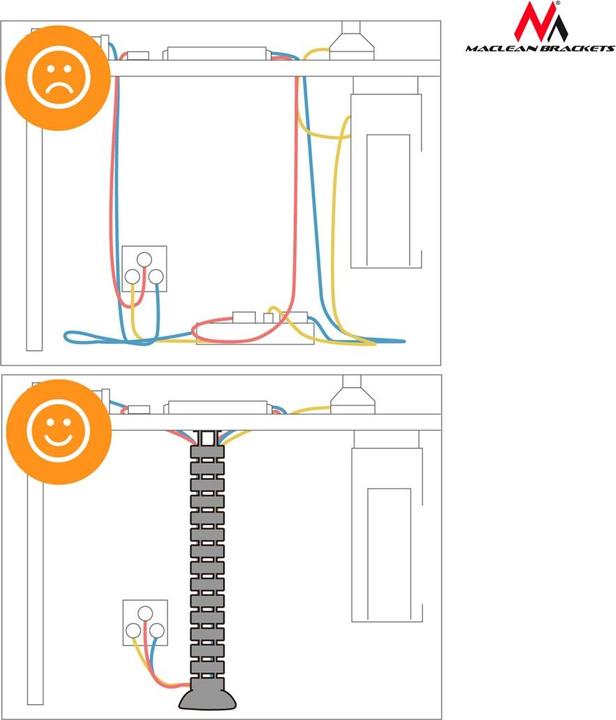 Immagine prodotto Maclean Kabel-Organizer (Tubazione, 75 cm)