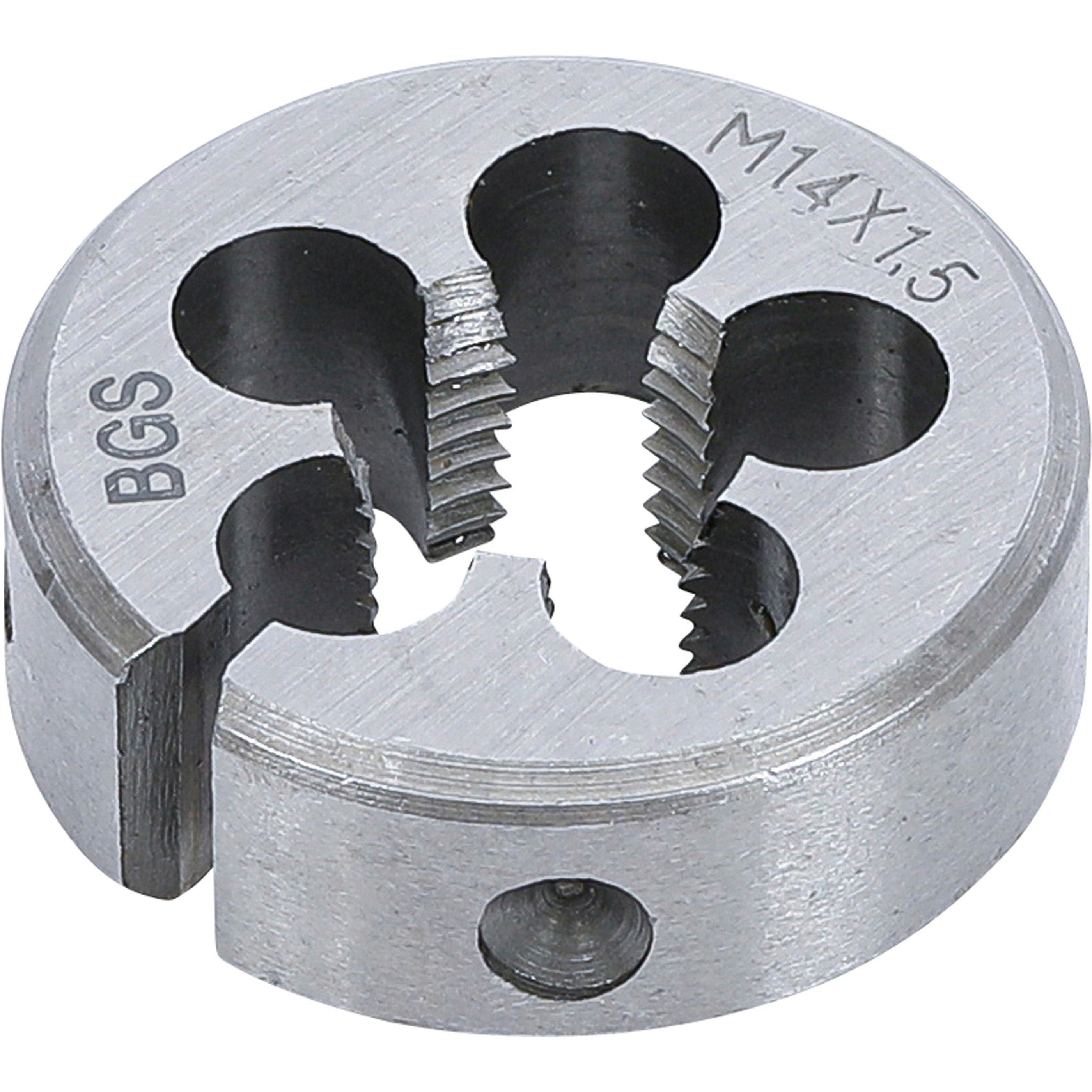 BGS, Gewindeschneider + Gewindebohrer, Gewindeschneideisen M14 x 1,5 x 38 mm