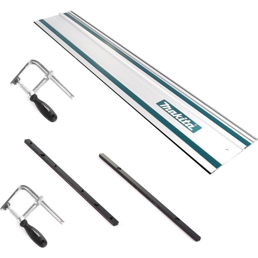 Makita, Schraubstock + Zwinge, Führungsschienen Set Führungsschiene 1000mm + 2x Führungsschienenverbinder + 2x (185 mm)