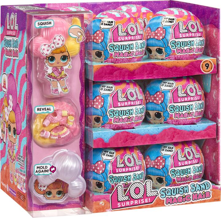 Actual product image MGA L.O.L. Surprise! Squish Sand Magic Hair Tots Asst in PDQ