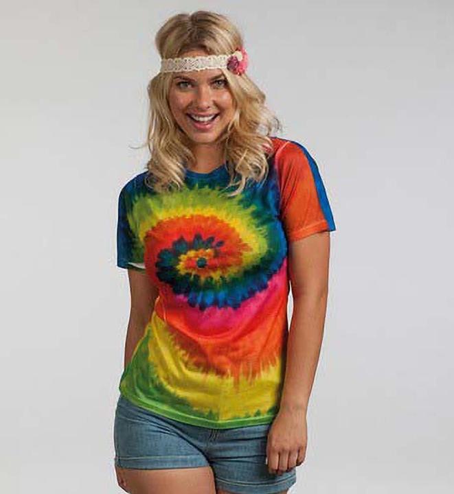 Produktbild Colortone Kvinnor TShirt BatikOptik Regenbogen Kurzarm (S)
