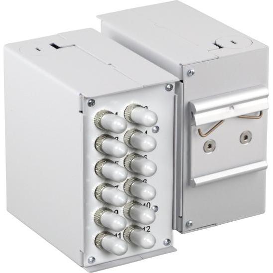 EFB Elektronik Frontblende für 6 x SC-D, LC-Quad mit Ø1,7mm Schraublöcher (0.11 m), Netzwerkkabel