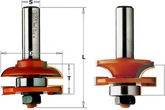 CMT 991.503.11 Profil- und Konterprofilsatz Profil C, 44,4x71 Schaft 12