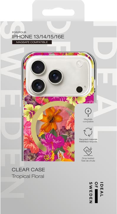 Produktbild iDeal Of Sweden MagSafe Clear-Cover Tropical Floral (Apple iPhone 13, Apple iPhone 14, Apple iPhone 15, Apple iPhone 16)