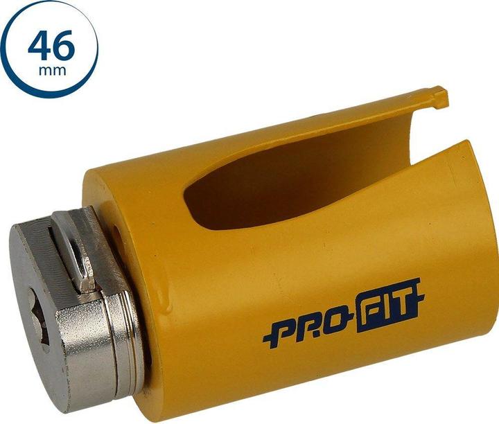 Actual product image Pro-Fit Hole saw for all wood-based materials Masonry and plaster Depth 52 mm ø160 mm (46 mm)