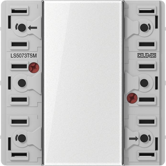 JUNG, Zubehör Schalterprogramm, Tastsensor KNX LS UP perlmutt 3f 6pkt LS5073TSM