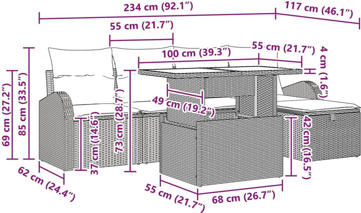 Produktbild vidaXL Sofa Set