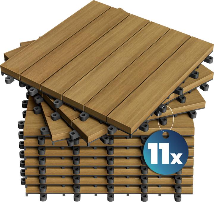 Actual product image Casaria Wood tile 3m² (11x, 30 x 30 cm)