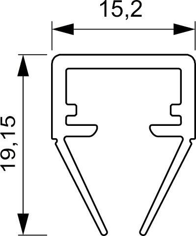 Immagine prodotto L&S Profilio LED Fly, silver/opalee L: 295mm