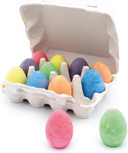 Actual product image Eduplay Egg colouring chalk set of 12 (Multicoloured, 12 x)