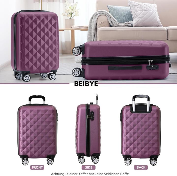 Actual product image Beibye Zwillingsrollen Hartschalen-Trolley (Grösse M)