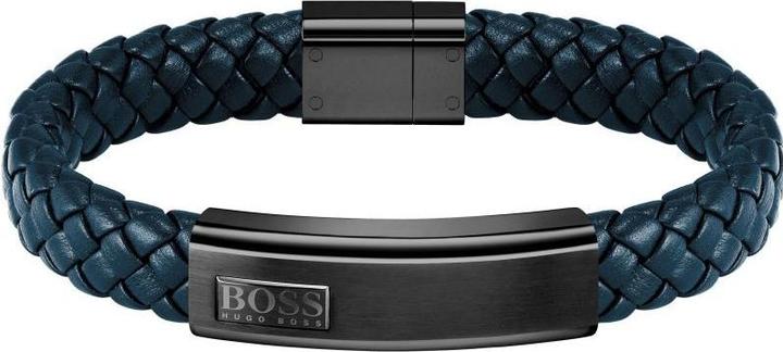 Produktbild Hugo Boss TmavÄ› modrÃ½ koÅ¾enÃ½ nÃ¡ramek Lander 1580179M (Leder)