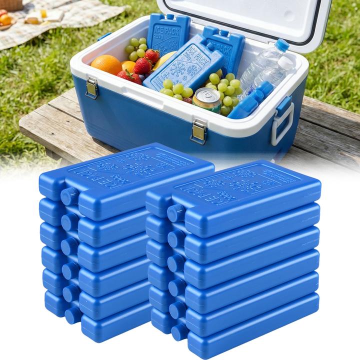 Comfort Aid 12er Set Kühlakkus für Kühltasche & Lunchbox – je 200g, Kühlelemente flach & wiederverwendbar