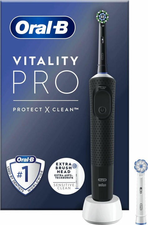 Produktbild Oral-B Vitality Pro Erwachsener Rotierende-vibrierende Zahnbürste Schwarz (Oszillierende Zahnbürste)
