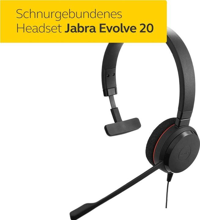 Produktbild Jabra Evolve 20 UC (Kabelgebunden, USB-A, Avaya, Cisco)